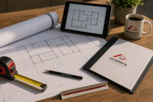 Plans et documents pour un projet de maçonnerie