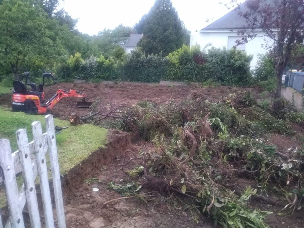 Décaissement et préparation de terrain à La Sorinière