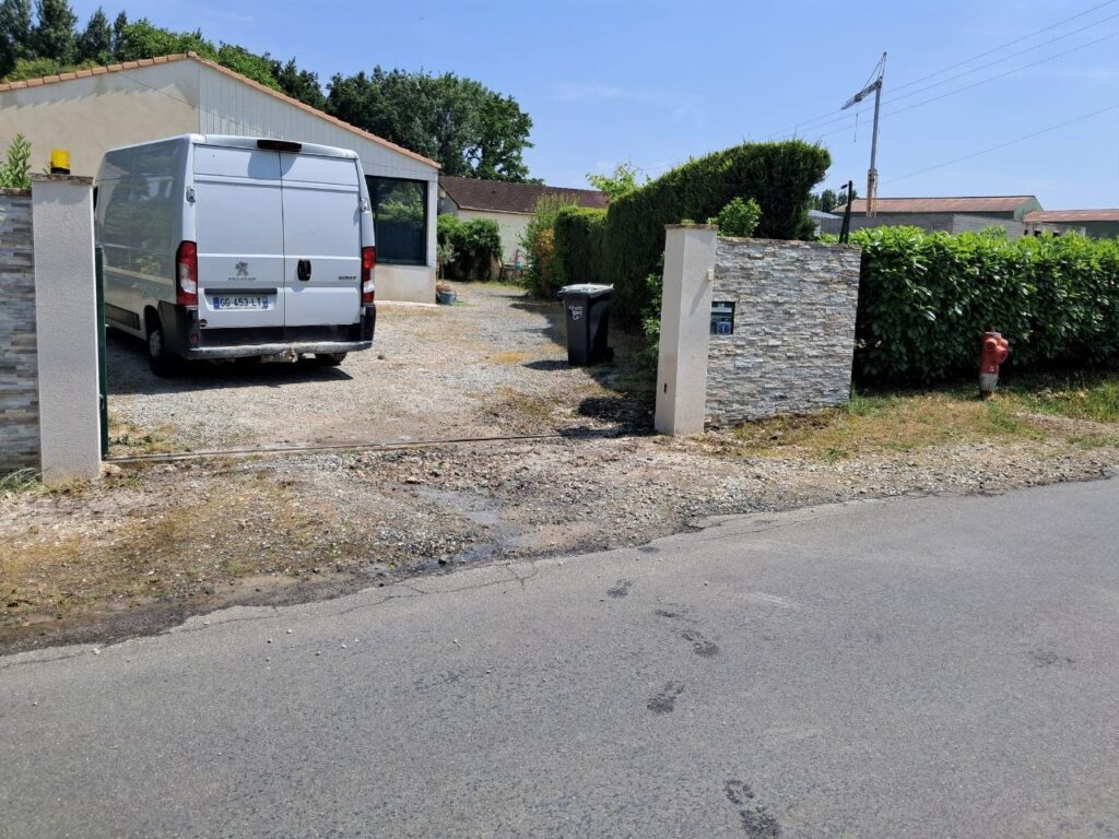 Maçonnerie : parement de mur à Vallet